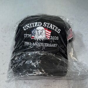 Unbranded Trucker Hat Unisex OS Black New US 250th Anniversary Eagle Mesh Cap